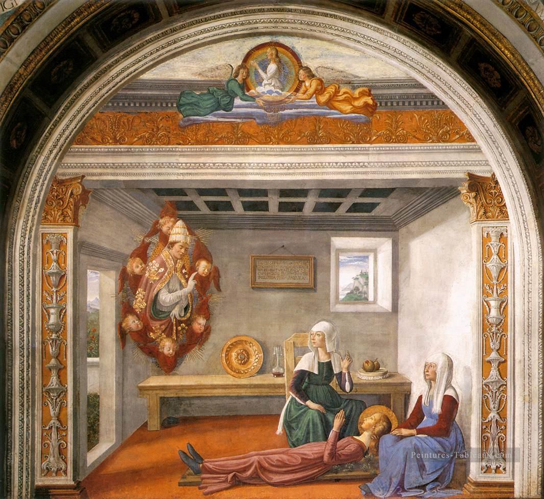 Annonce de décès à St Fina Renaissance Florence Domenico Ghirlandaio Peintures à l'huile